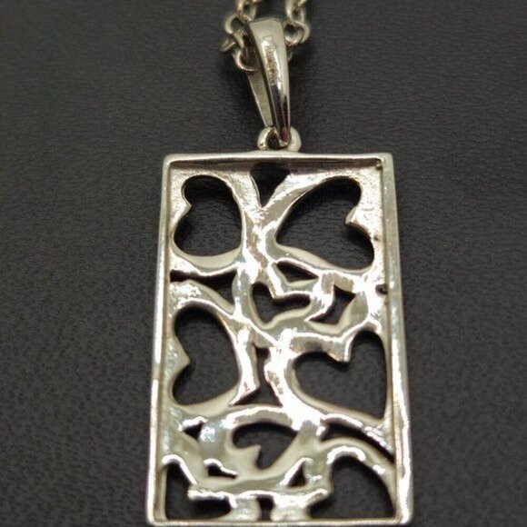 Sterling Silver Open Heart Pendant - Picture 4 of 7